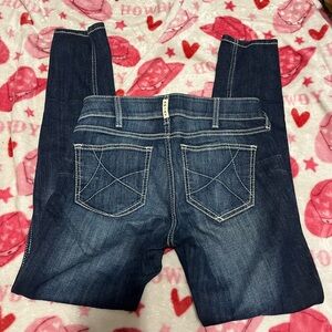 Ariat Women's Skinny Jeans - Dark Indigo Blue with White Stitching